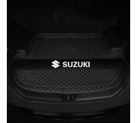 MNBHJGR Auto Tappetino per Bagagliaio in Pelle per Suzuki S-Cross 2022-2024, Antiscivolo Inodore Protezione Copri Baule Antiscivolo AntiGraffio,A Black