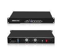 MNBOXCONET 13" Rackmount 1U Firewall Appliance N3160, 4 i226-V 2.5GbE Port, DDR3 8GB RAM 256GB SSD, Network Hardware Server Router PC, OPNSense, AES-NI, Mini-PCIE, VG HD Dual Dispaly, COM