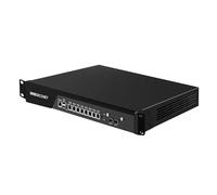 MNBOXCONET 1U Rackmount Server 19'' Firewall Router Appliance i3-7100, 2 x 10GBE SPF+ Dual Power Supply Appliance 8 x i226V Gigabit Ethernet Console OPNsense, USB 3.0, GPIO, DDR4 16GB RAM 256GB SSD