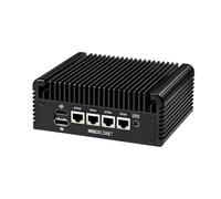 MNBOXCONET Firewall Mini PC 1235U 5 Cores Fanless DDR5 8GB RAM 128GB SSD | Micro Office Appliance 4 x 2.5GbE LAN, 4USB, Router/Home Computer Hardware, HD DP USB-C Triple Display, TF Slot