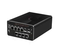 MNBOXCONET Firewall Mini PC Ultra 5 125H, 4 x 10GBE SPF+ 8GB RAM 256GB NVMe SSD AI Office Micro Desktop Computer, 4 x 2.5Gbe LAN, Support Linux Proxmox OPNsense, SPK/MIC