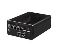 MNBOXCONET Firewall Mini PC Ultra 7 155H, 2 x 10GBE SPF+ 8GB RAM 256GB NVMe SSD AI Office Micro Desktop Computer, 4 x 2.5Gbe LAN, Support Linux Proxmox OPNsense, SPK/MIC