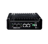 MNBOXCONET Micro Firewall PC 2x10GbE SFP+ N305, Mini PC Appliance Office, DDR5 8GB RAM 512GB NVME SSD, 2xi226V 2.5GbE LAN, Type-C, TF, HD, Supporto Win OPNsense, SPK/MIC