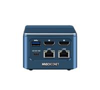 MNBOXCONET Mini PC N100(4C/4T,Up to 3.4GHz), Mini Computer BLACK Linux, PVE Micro PC LPDDR5 16GB RAM 256GB SSD, Wifi6/BT5.2, 2 port I226-V 2.5Gbe LAN, USB C Triple Display