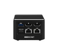 MNBOXCONET Mini PC N100(4C/4T, Up to 3.4GHz), Mini Computer Black Linux, PVE Micro PC LPDDR5 16GB RAM 512GB SSD, Wifi6/BT5.2, 2 porte I226-V 2.5Gbe LAN, USB C Triple Display