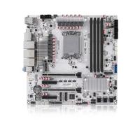 MNBOXCONET W680 LGA1700 M-ATX NAS Motherboard 12 Bay, 4xU-DIMM ECC DDR5 RJ45 10GBE LAN, Scheda Madre Dual PCIEx16 Slot, Miniboard 3xM.2 NVME Slot, Five Display, DDR5 32GB RAM 1TB SSD