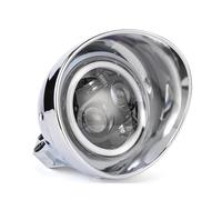 MNBSJKIR Faro anteriore a LED Bullet da 5,75 pollici Compatible With moto compatibile con le applicazioni Harle H Touring Bobber Chopper Cafe Racer(5.75 Style F)