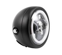 MNBSJKIR Faro anteriore a LED Compatible With moto da 6,5 pollici universale compatibile con Harle Cafe Racer Bobber H YAMA SUZUK DRL Indicatore di direzione