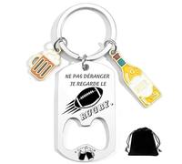 MNBVBV Regalo Rugby Portachiavi Apribottiglie Regalo Rugby Uomo Originale - Apribottiglie Compleanno, Natale per Rugbymen e per i Campioni del 3° Metà Tempo