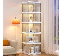 MNBVH Armadietti da soggiorno in acrilico, scaffalature con vetro acrilico, per porte, display ad angolo, scaffalatura alta per libreria, scaffale da collezione