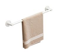 MNBVH Guida per asciugamani in alluminio autoadesiva, senza perforazione, 50 cm, portasciugamani elegante vasca da bagno moderna anello asciugamano bianco finitura spaziale design di risparmio
