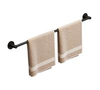 MNBVH Guida per asciugamani in alluminio autoadesiva, senza perforazione, 50 cm, portasciugamani elegante vasca da bagno moderna anello asciugamano bianco finitura spaziale design di risparmio