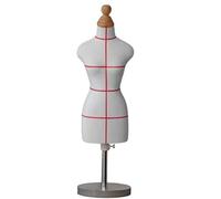 MNBVH Manichino da Sarto Femminile Manichino da Sarto Moda Mini Manichino Forma da Sarto Manichino Drappeggiato Mezza Scala, Base in Legno Massello Rimovibile E Regolabile(Size:1/4)