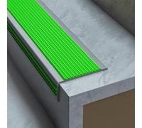 MNBVH Protezione per bordi del gradino delle scale, in vinile a forma di L, antiscivolo, impermeabile, per interni ed esterni, dimensioni giuste per una facile applicazione per bambini, anziani e