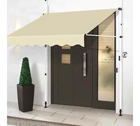 MNBVH Tenda da cortile, tenda da giardino, tenda da porta indipendente, baldacchino da riparo solare con manovella, tenda da balcone, altezza regolabile 3,5 m contro il