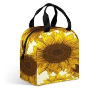 MNBVKL Borsa per il pranzo con tasca, borsa per il pranzo con stampa girasole, borsa per il pranzo all'aperto, borsa per il pranzo da viaggio, borsa universale per il pranzo