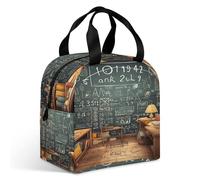 MNBVKL Borsa per il pranzo con tasca, borsa per il pranzo stampata matematica, borsa per il pranzo all'aperto, borsa per il pranzo da viaggio, borsa universale per il pranzo
