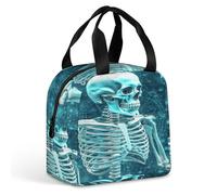 MNBVKL Borsa per il pranzo da picnic, lo scheletro dello spazio di colore stampato borsa per il pranzo, borsa per il pranzo all'aperto, borsa da pranzo da viaggio, borsa universale per il pranzo
