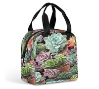 MNBVKL Borsa per il pranzo dell'isolamento del di alluminio, borsa da pranzo stampata succulente, borsa per pranzo all'aperto, borsa da pranzo da viaggio, borsa universale per il pranzo