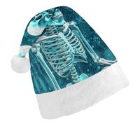 MNBVKL Cappello di Natale, lo scheletro dello spazio di colore stampato cappello di Natale, cappello di Natale adulto, cappello di Natale multifunzionale