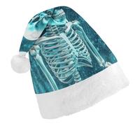 MNBVKL Cappello di Natale, lo scheletro dello spazio di colore stampato cappello di Natale, cappello di Natale adulto, cappello di Natale multifunzionale