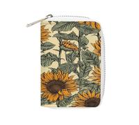 MNBVKL Portafoglio, portafoglio romantico con girasoli, portafoglio da viaggio di grande capacità, portafoglio da viaggio da donna, portafoglio per adulti, bianco, 16 x 11,5 cm, moderno