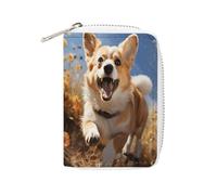 MNBVKL Portafoglio, portafoglio stampato Corgi, portafoglio da viaggio di grande capacità, portafoglio da viaggio da donna, portafoglio per adulti, bianco, 16 x 11,5 cm, moderno