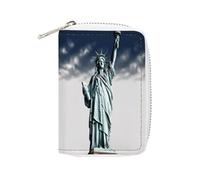 MNBVKL Portafoglio, Statua della Libertà Stampato Portafoglio, Grande Capacità Viaggio Portafoglio, Donne Portafoglio, Portafoglio Adulto, Bianco, 16x11.5cm, Moderno