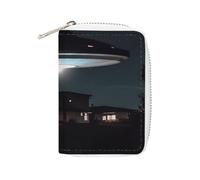 MNBVKL Portafoglio, UFO at Night, portafoglio da viaggio di grande capacità, portafoglio da viaggio da donna, portafoglio per adulti, bianco, 16 x 11,5 cm, moderno