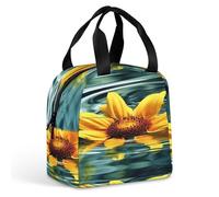 MNBVKL Sacchetto di pranzo dell'isolamento del di alluminio, girasole in acqua stampata borsa del pranzo, borsa per il pranzo all'aperto, borsa da pranzo da viaggio, borsa universale per il pranzo