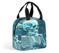 MNBVKL Sacchetto di pranzo dell'isolamento del di alluminio, lo scheletro dello spazio di colore stampato borsa del pranzo, borsa del pranzo all'aperto, borsa del pranzo di viaggio, borsa universale