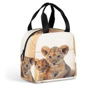 MNBVKL Sacchetto di pranzo dell'isolamento del di alluminio, piccolo leone stampato borsa del pranzo, borsa del pranzo all'aperto, borsa del pranzo di viaggio, borsa universale del pranzo