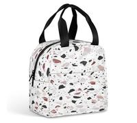 MNBVKL Sacchetto di pranzo dell'isolamento del di alluminio, Terrazzo rosso stampato borsa del pranzo, borsa del pranzo all'aperto, borsa del pranzo di viaggio, borsa universale del pranzo