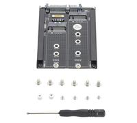 MNDPOAATY Doppia Scheda SSD NGFF B M Key M.2, convertitore SSD NGFF a SATA 3.0 da 2,5 Pollici, Adattatore Doppio SSD M.2 a SATA da 2,5 Pollici con Staffa per Telaio, interfaccia SATA III da