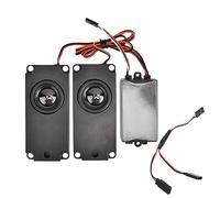 MNDPOAATY Throttle Linkage Group 2 Speakers Engine Sound Simulator, RC Car Motor Sound Simulator, Double Amplifier Dual Speaker with Volume Control, Built - in 10 Car Sounds for 1/10 Scale R