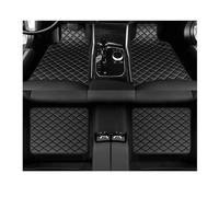 MNEVZX Tappetini per Auto 4 Pezzi universali PU Impermeabili Auto Foot Pad Protector Carpet Tappetini Anteriori e Posteriori Set(4pcs Black Line)