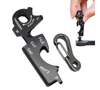 mni multitol - 8 in 1 portachiavi in acciaio, in acciaio, kit di sopravvivenza all'aperto | Multi funzione - Portachiavi con cacciaviti, apribottiglie per viaggi