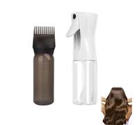 MniimaLuxe 2 Pezzi Applicatore Olio Capelli,Spruzzino per Capelli,Vaporizzatore Acqua,Spray Bottle Hair,Strumenti di Parrucchiere,Barbiere Bianca,Spruzzatore,Nebulizzatore per Hair Styling