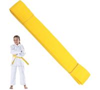 MniimaLuxe Judo - Cintura per arti marziali, 260 cm/220 cm, colore giallo, per bambini, adulti, 260 cm