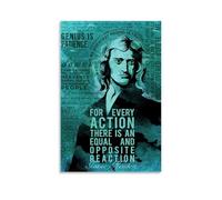 MNIJKDF Sir Isaac Newton Gravity Character Art - Poster da parete, decorazione moderna per camera familiare, 30 x 45 cm