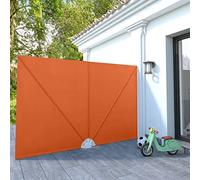 MNISDFL Protezione per la privacy, per il balcone, dal vento, pieghevole, per terrazze, 300 x 200 cm, colore: rosso terracotta