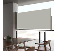 MNISDFL Recinzione frangivista per balcone, protezione da sguardi indiscreti, tenda laterale allungabile, 60 x 300 cm, crema