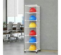 MNJVCFDS Scatole Porta Caschi Impilabili con Ruote, Grande Portaoggetti Regolabile per Il Posizionamento Dell'elmetto Protettivo, Supporto per Elmetto Protettivo da Pavimento per Cantiere/Officina