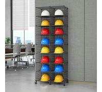 MNJVCFDS Scatole Porta Caschi Impilabili con Ruote, Grande Portaoggetti Regolabile per Il Posizionamento Dell'elmetto Protettivo, Supporto per Elmetto Protettivo da Pavimento per Cantiere/Officina