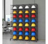 MNJVCFDS Scatole Porta Caschi Impilabili con Ruote, Grande Portaoggetti Regolabile per Il Posizionamento Dell'elmetto Protettivo, Supporto per Elmetto Protettivo da Pavimento per Cantiere/Officina