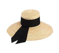 Mnjyihy Cappello di paglia estivo da donna a tesa grande spiaggia vacanze cappelli da sole Bowknot nastro a tesa larga cappelli di paglia, 1, 6 7/8 /7 1/8
