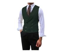 Mnjyihy Gilet Da Uomo Senza Maniche Marrone Gilet Da Uomo Doppio Petto Con Risvolto Sottile Da Lavoro GN2 XL