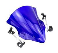 MNKBODG Parabrezza per Moto Compatibile con per MT125 per FZ1 6 8 per FZ8N per XJ6 per MT-01 per MT03 per MT07 2013 Parabrezza per Moto E Schermo con Staffa Regolabile(Blue)