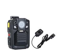 MNMIOIO Body Camera, HD 1290P Polizia 33MP Sicurezza Esterna IR Lente a infrarossi Corpo Indossato Fotocamera Visione notturna Rilevazione di movimento Personale portatile(64GB WITH LENS)