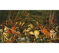 MNMSBFXQ Famoso Quadro su Tela Arte Della Parete Stampe Immagine la Battaglia di San Romano di Paolo Uccello per L'arredamento del Corridoio 60x90cm